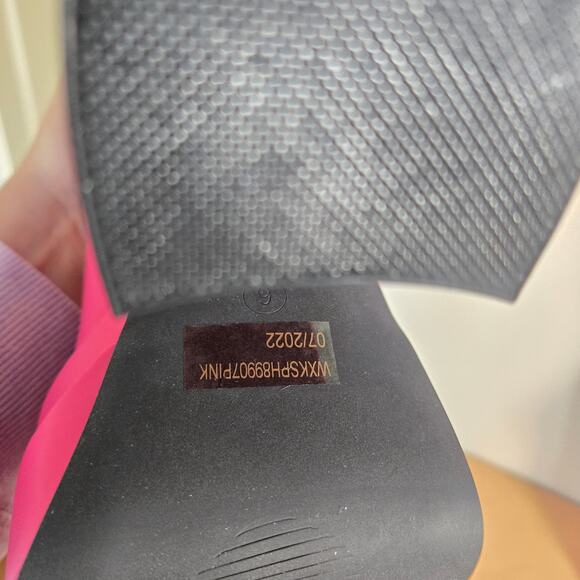 Size 8 Faux Leather Platform Thigh High Sock Boots – Hot Pink (NIB) - Picture 4 of 4